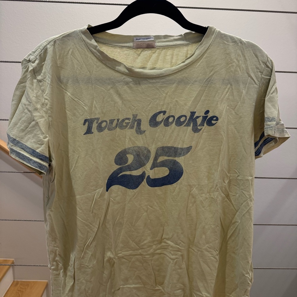 MOTHER Graphic Tee with 'Tough Cookie 25' Print
